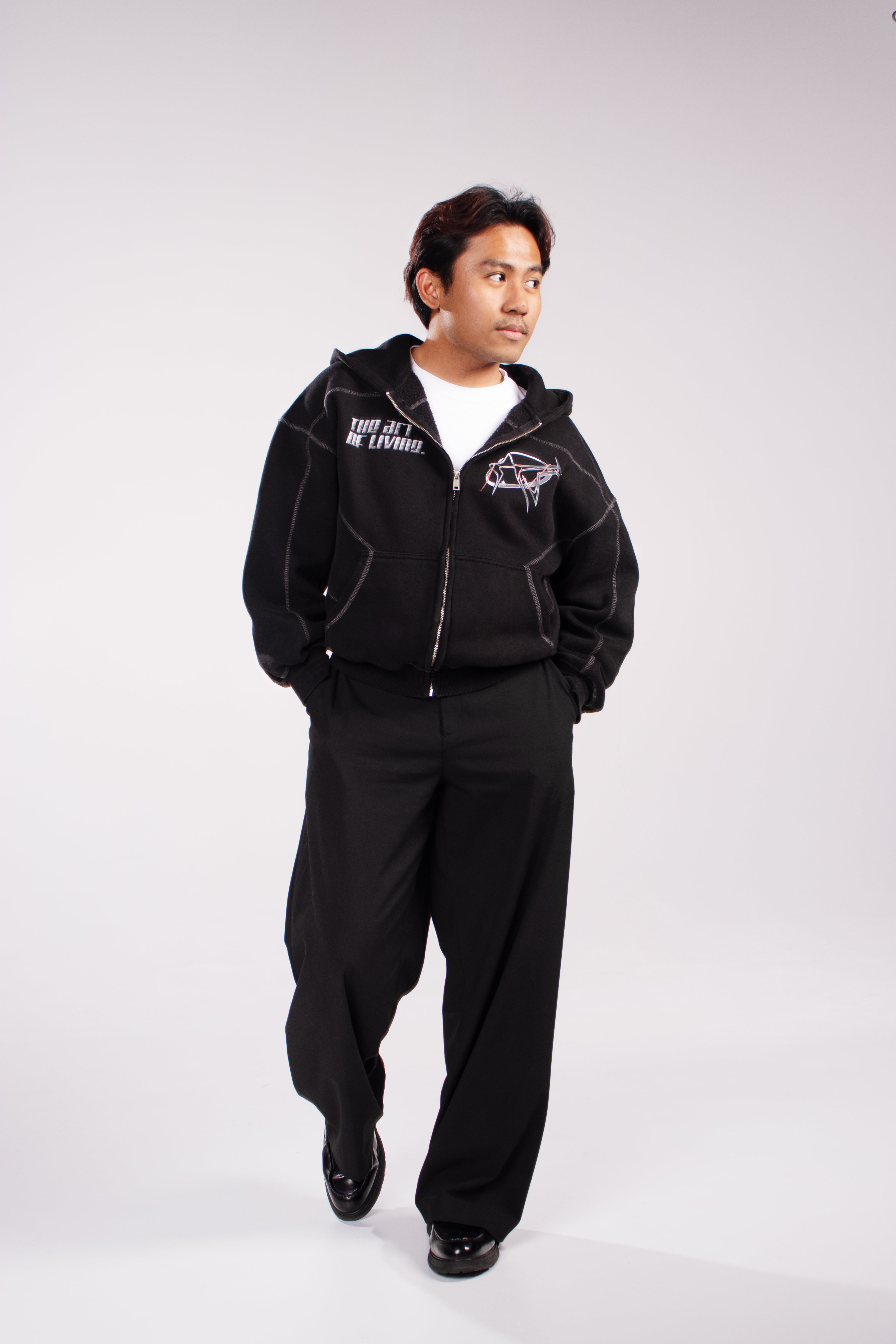AeVeritas 2068 - Dark Contrast Stitched Hoodie