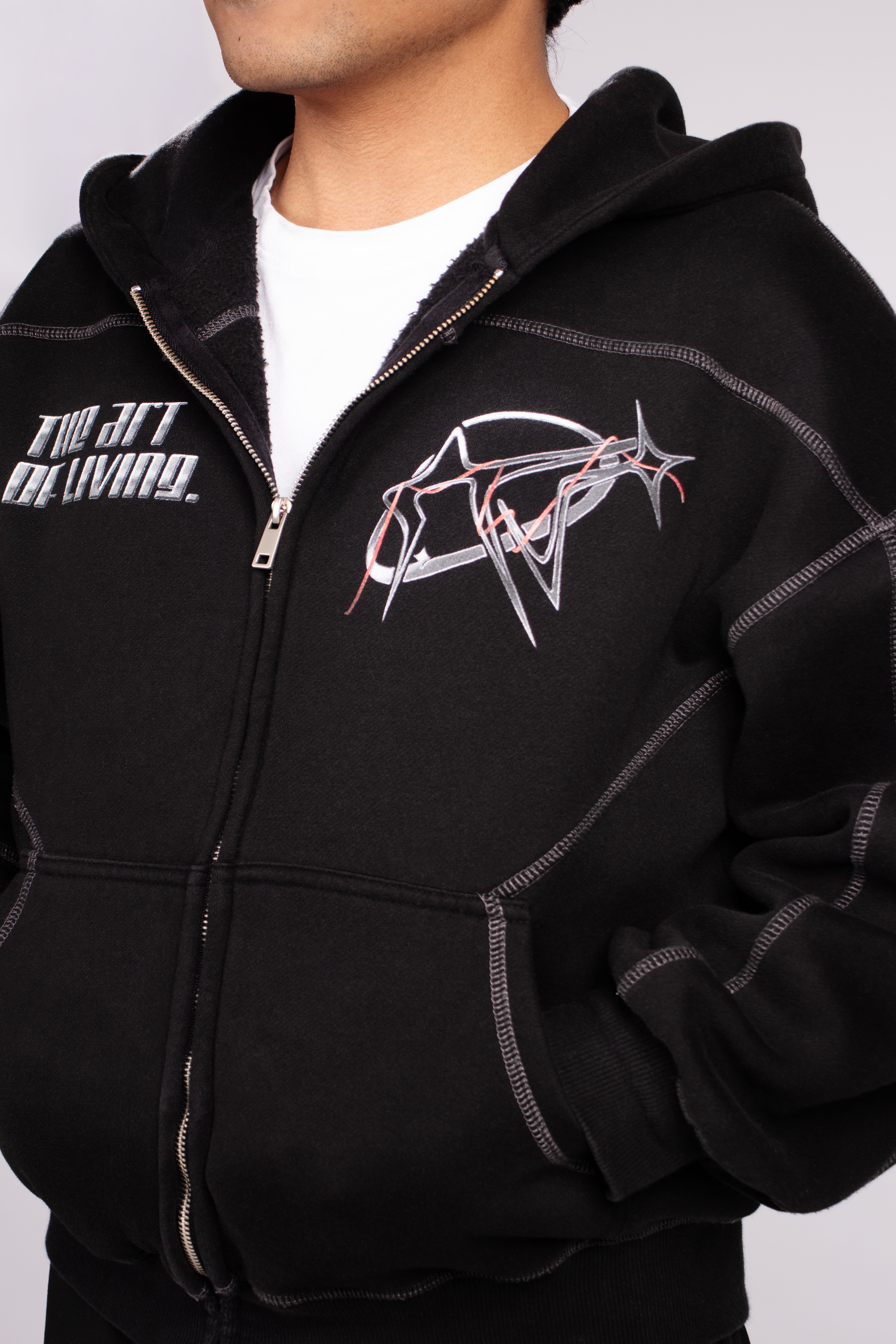 AeVeritas 2068 - Dark Contrast Stitched Hoodie