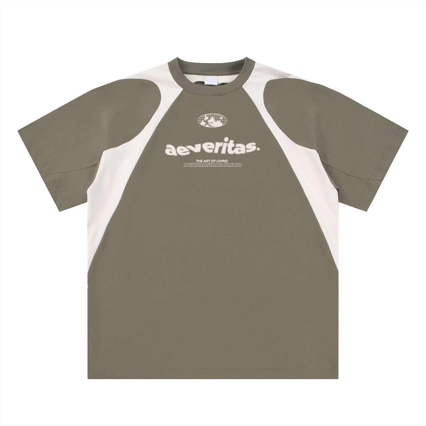 AeVeritas The World - Classic Tee (Front of Grey Coffee variant)